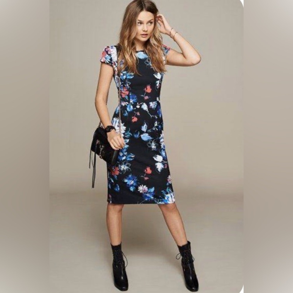 Betsey Johnson Floral Sheath Dress, Size S